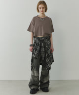 AIVER 16/-ウォッシュ天竺クロップドS/S TEE