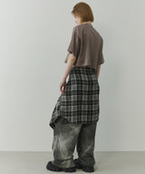 AIVER 16/-ウォッシュ天竺クロップドS/S TEE