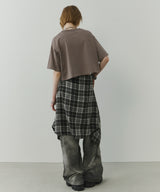 AIVER 16/-ウォッシュ天竺クロップドS/S TEE