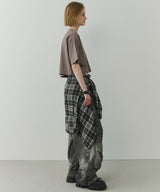 AIVER 16/-ウォッシュ天竺クロップドS/S TEE