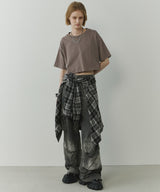 AIVER 16/-ウォッシュ天竺クロップドS/S TEE