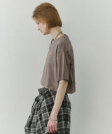 AIVER 16/-ウォッシュ天竺クロップドS/S TEE