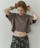 AIVER 16/-ウォッシュ天竺クロップドS/S TEE