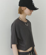 AIVER 16/-ウォッシュ天竺クロップドS/S TEE