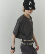 AIVER 16/-ウォッシュ天竺クロップドS/S TEE
