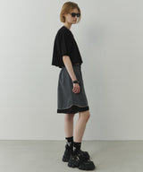 AIVER 16/-ウォッシュ天竺クロップドS/S TEE