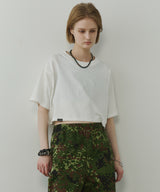 AIVER 16/-ウォッシュ天竺クロップドS/S TEE