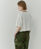 AIVER 16/-ウォッシュ天竺クロップドS/S TEE