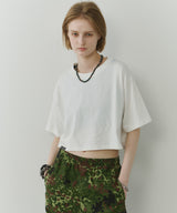 AIVER 16/-ウォッシュ天竺クロップドS/S TEE