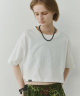 AIVER 16/-ウォッシュ天竺クロップドS/S TEE