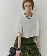 AIVER 16/-ウォッシュ天竺クロップドS/S TEE