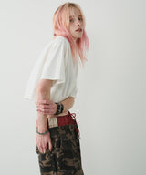 AIVER 16/-ウォッシュ天竺クロップドS/S TEE