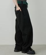 AIVER レイヤードバギーデニムスラックス