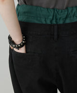 AIVER レイヤードバギーデニムスラックス