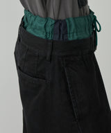 AIVER レイヤードバギーデニムスラックス