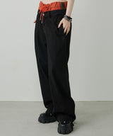 AIVER レイヤードバギーデニムスラックス