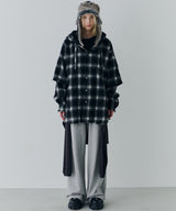 【一部予約】AIVER レイヤードオンブレチェックシャツ