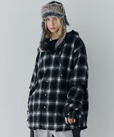 【一部予約】AIVER レイヤードオンブレチェックシャツ