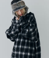 【一部予約】AIVER レイヤードオンブレチェックシャツ