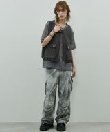 AIVER ムラ染めナイロンカーゴパンツ