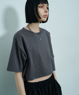 AIVER 16/-ウォッシュ天竺クロップドS/S TEE