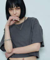 AIVER 16/-ウォッシュ天竺クロップドS/S TEE