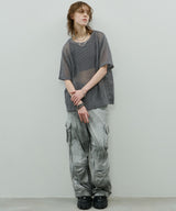 AIVER ムラ染めナイロンカーゴパンツ