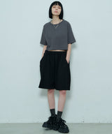 AIVER 16/-ウォッシュ天竺クロップドS/S TEE