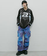 AIVER ムラ染めナイロンカーゴパンツ