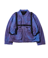 AIVER ムラ染めナイロンボンテージブルゾン