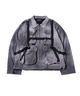 AIVER ムラ染めナイロンボンテージブルゾン