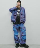 AIVER ムラ染めナイロンボンテージブルゾン