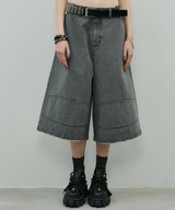 AIVER ワイドクォーターデニムパンツ