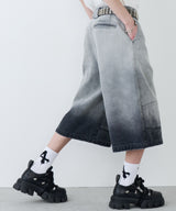 【予約】AIVER フェードブリーチクォーターデニムパンツ