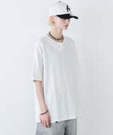 【予約】AFF AIVER 16/-ウォッシュ天竺スキッパーS/S TEE