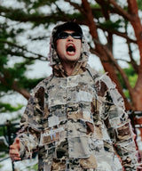 PALEDUSK×AIVER カモボロ3WAYフードシャツ