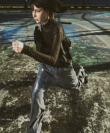 AIVER ペンキ加工バギーデニム