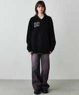 AIVER ナンバリングラグランニットポロ