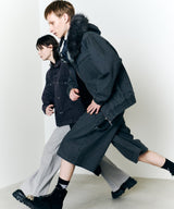 AIVER ヘビースウェットレイヤードバギーパンツ