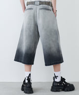 【予約】AIVER フェードブリーチクォーターデニムパンツ