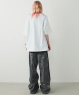 AIVER 30/2ウォッシュ天竺フットボールS/S TEE