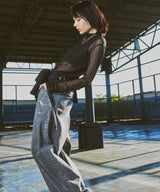 AIVER ペンキ加工バギーデニム