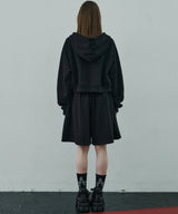 AIVER ヘビーウエイトクロップドフルジップパーカー