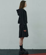 AIVER ヘビーウエイトクロップドフルジップパーカー