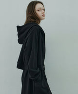 AIVER ヘビーウエイトクロップドフルジップパーカー