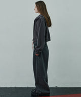 AIVER ヘビーウエイトクロップドフルジップパーカー