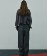 AIVER ヘビーウエイトクロップドフルジップパーカー