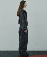 AIVER ヘビーウエイトクロップドフルジップパーカー