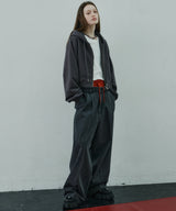 AIVER ヘビーウエイトクロップドフルジップパーカー