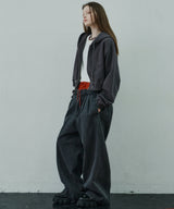 AIVER ヘビーウエイトクロップドフルジップパーカー